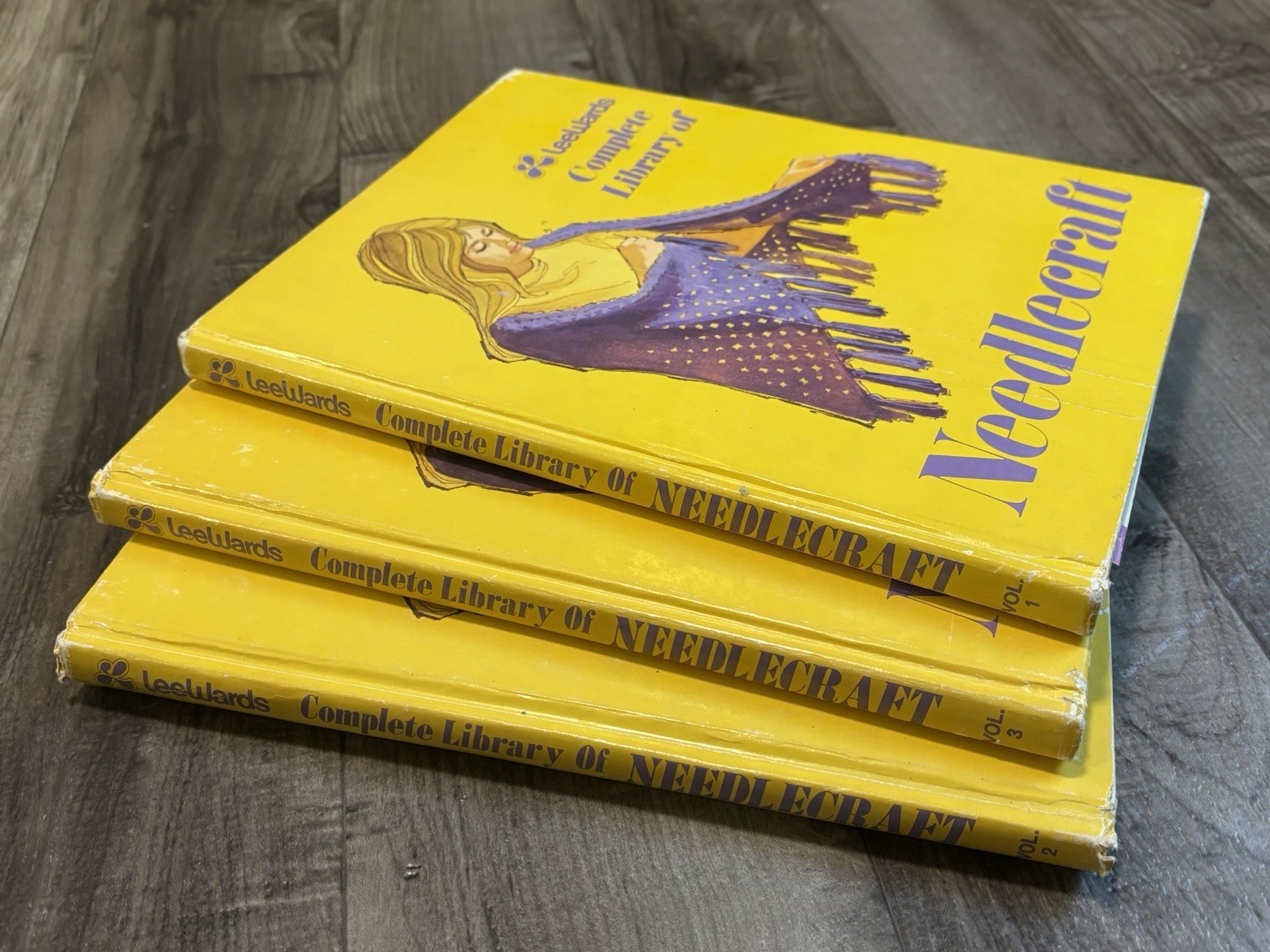 LEE WARDS COMPLETE LIBRARY OF NEEDLECRAFT (3 VOLUMES) – Hardcover