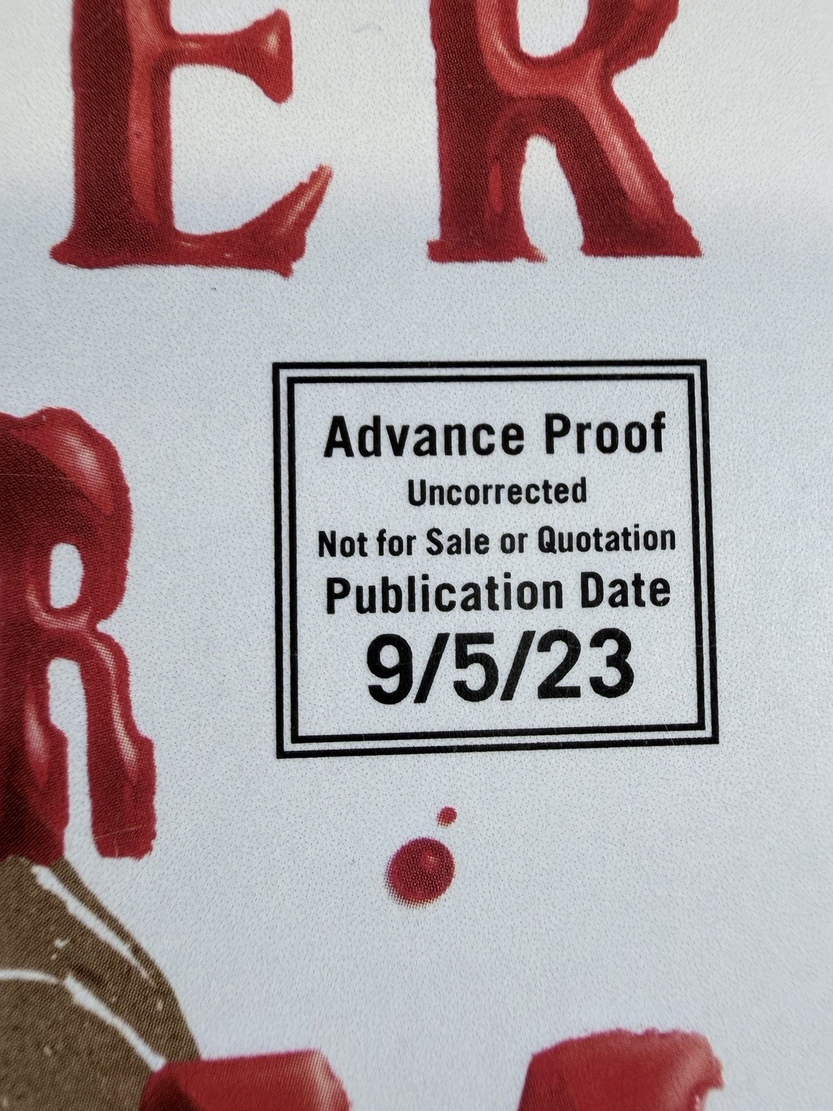 Not Forever But for Now 2023 Palahniuk ARC 1st Edition Uncorrected Proof