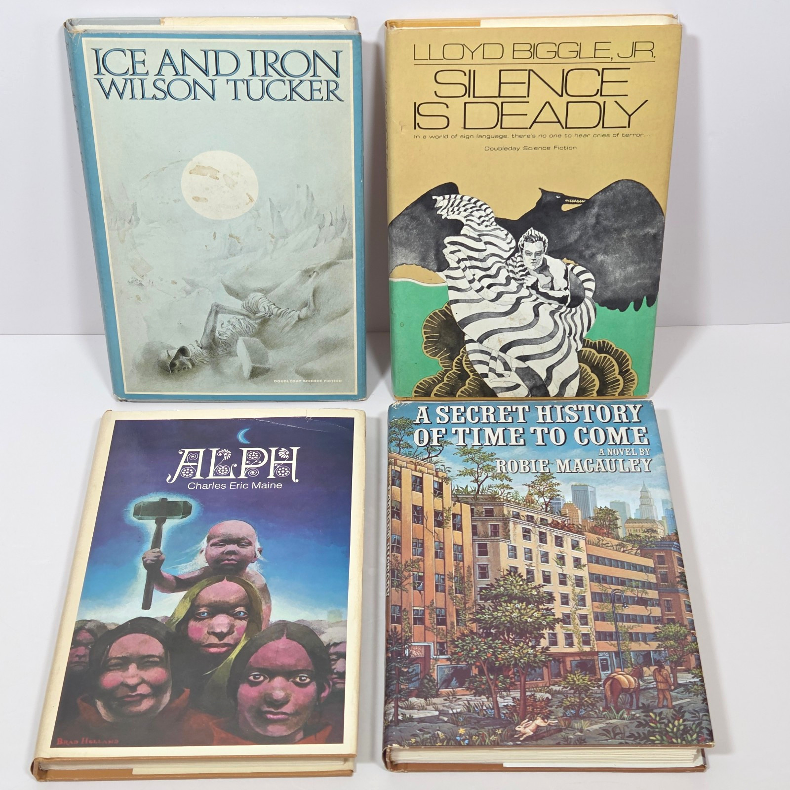 Vtg 1970s New Wave SciFi BCE HCDJ Lot of 13 Brunner Maine Reamy Shaw Hugo Nebula
