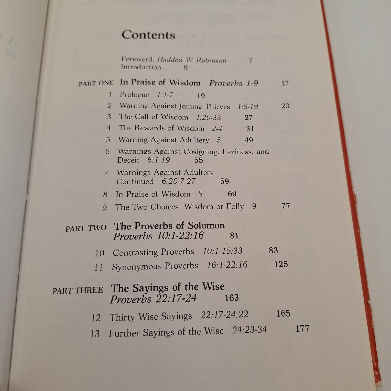 A Commentary on Proverbs ~ Robert L. Alden ~ 1983 HCDJ ~ Baker Book House