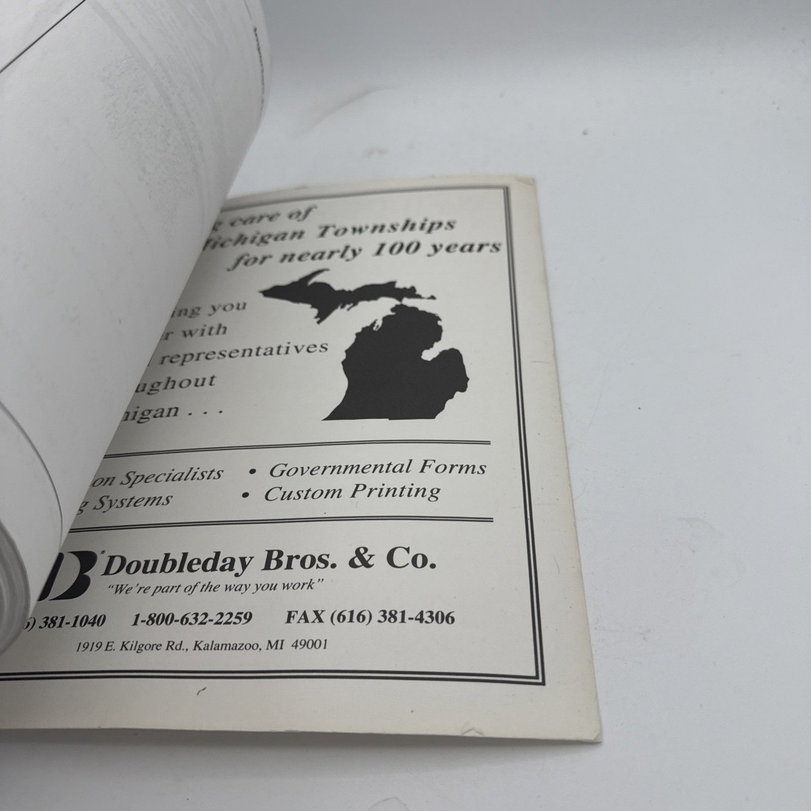 1997 State of Michigan Township Officials Directory spiral Bound Book 232 Pages