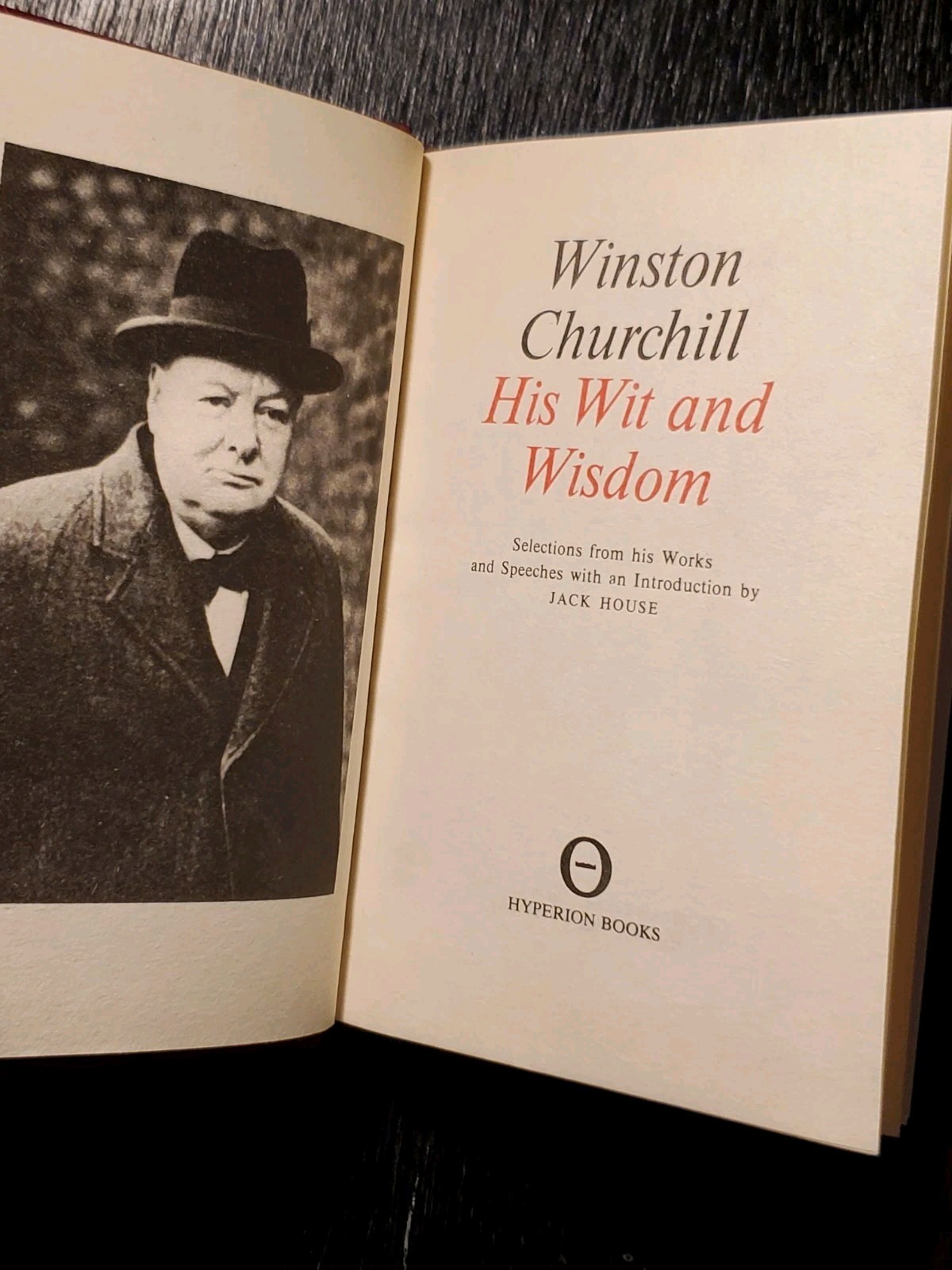 Winston Churchill: His Wit and Wisdom | Hyperion Press | Red Gold Hardcover Book