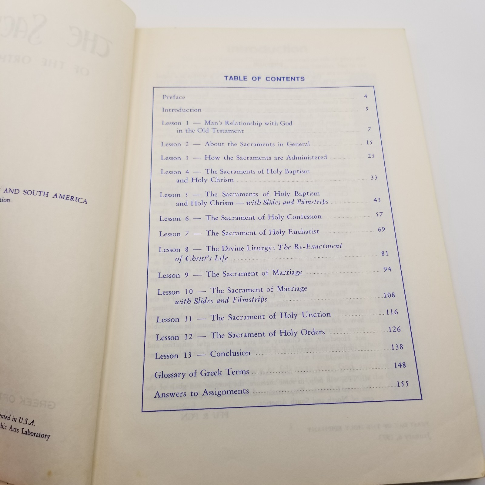 The Sacraments of the Orthodox Church 1973 Greek Orthodox Archdiocese Book