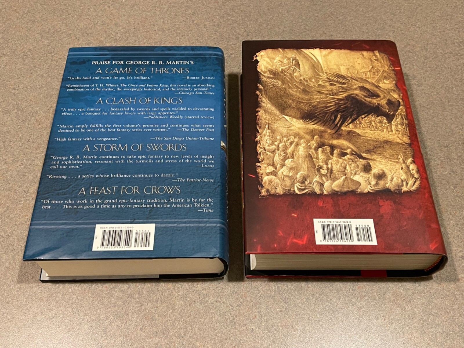 A Game of Thrones & Fire & Blood George R R Martin (Hardcover Lot) House Dragon