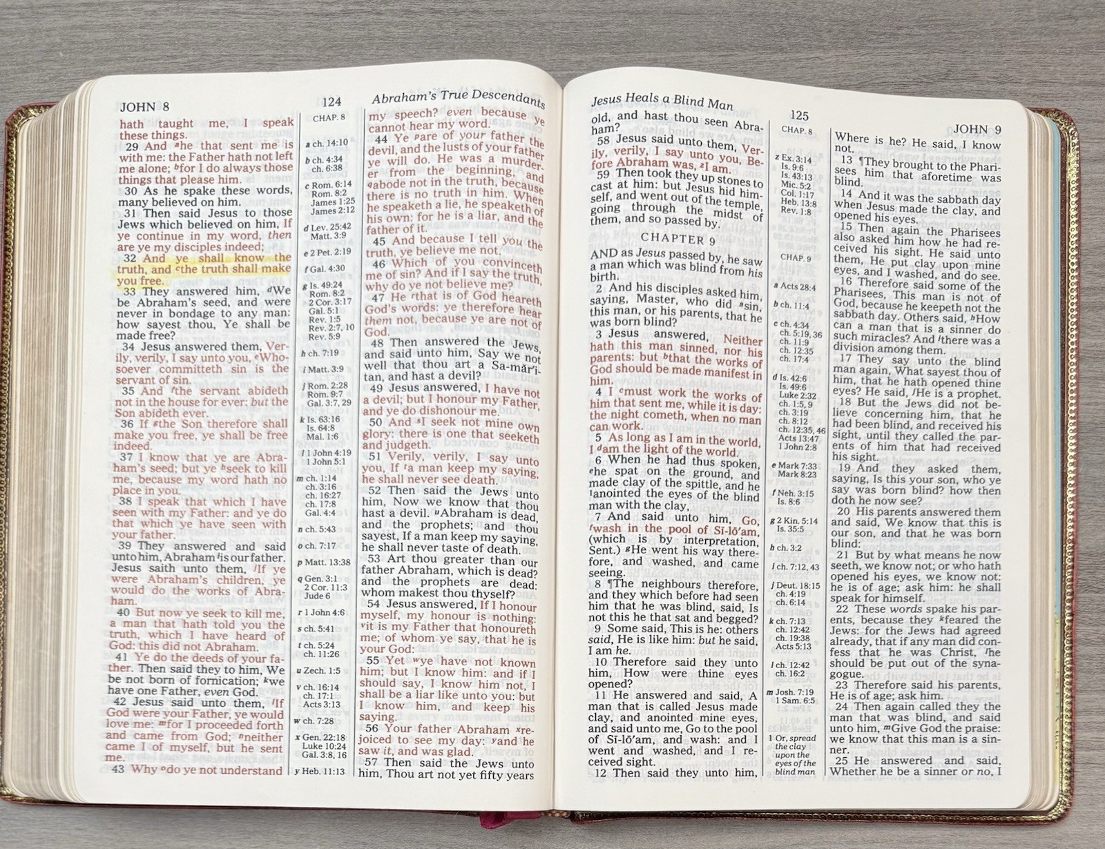 Kenneth Copeland Reference Bible 1972 RED HANDBOUND GENUINE LEATHER Red Letter