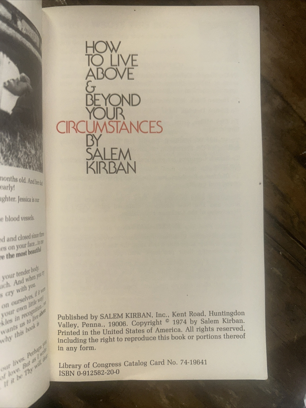 How to live above and beyond your circumstances by Salem Kirban 1974 Paperback