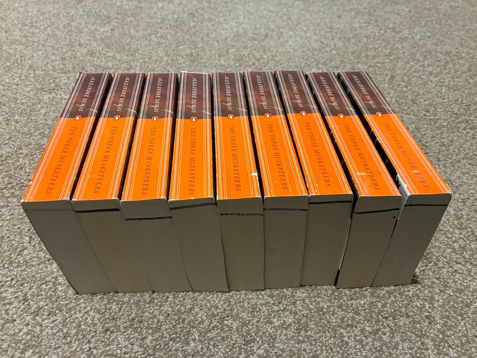 The Three Musketeers – 9 Trade PB Set – RARE – Book Club/Resale Lot – Dumas!