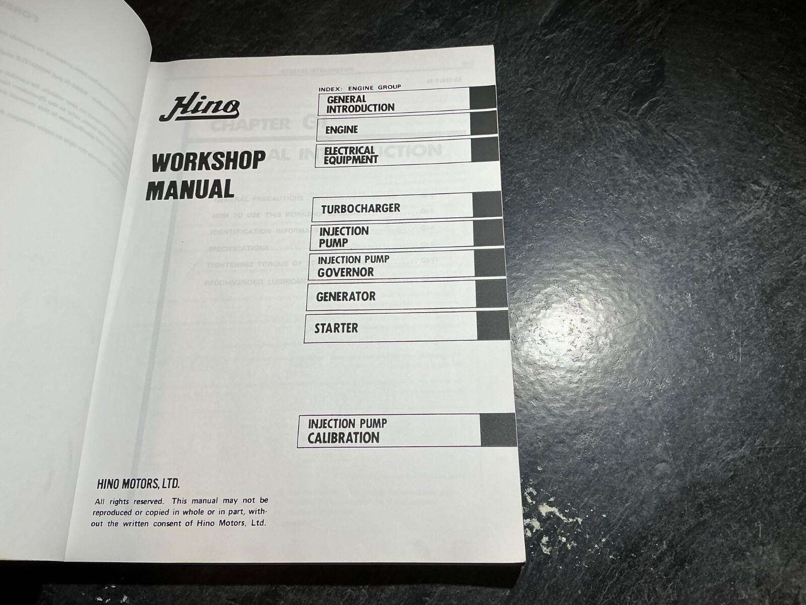Hino W06D-TI & W06D-TI-II Marine Diesel Engine Service Manual 5.7L 6 Cylinder