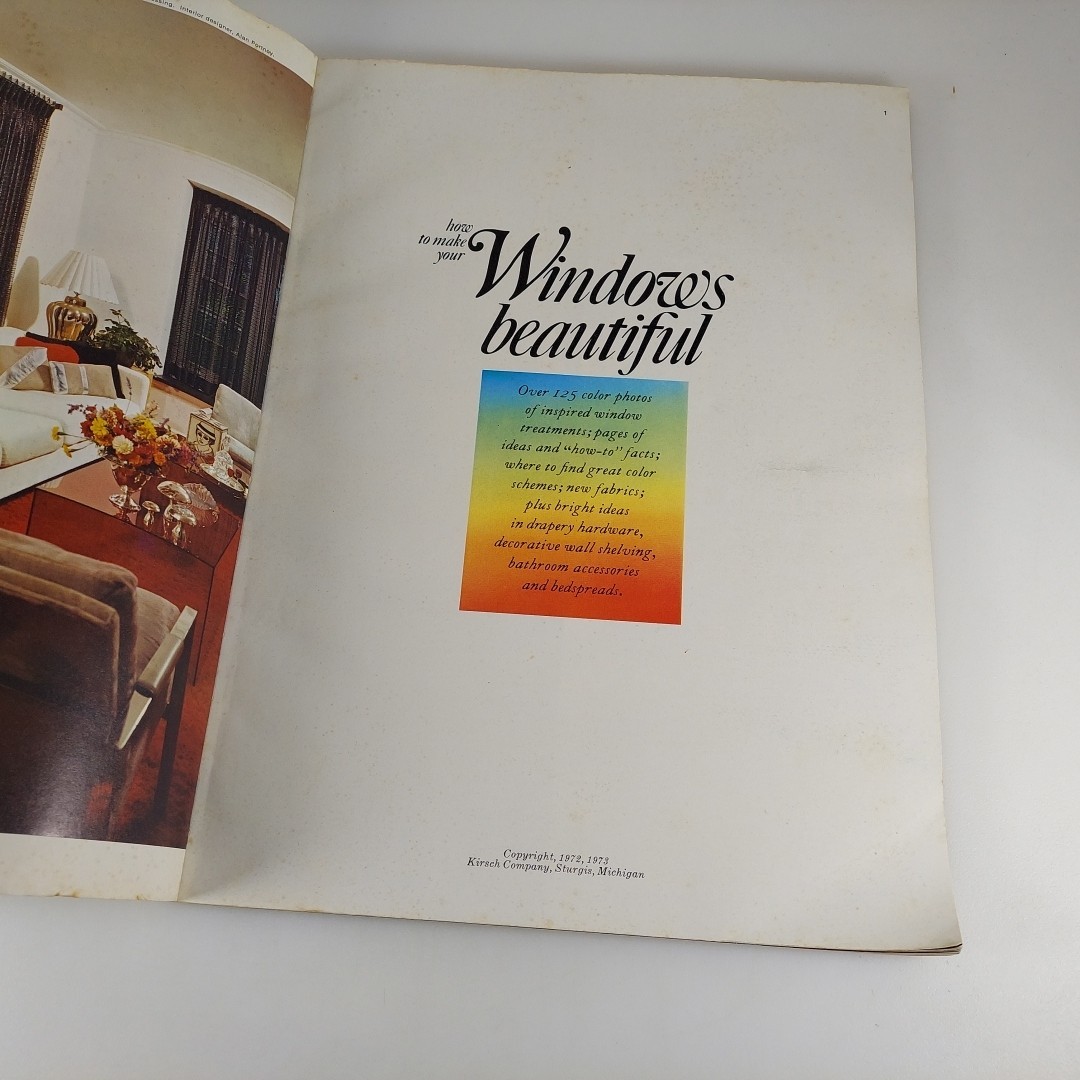 How To Make Your Windows Beautiful Vol 4, 1972-73 Decorating Guide, Kirsch Co.