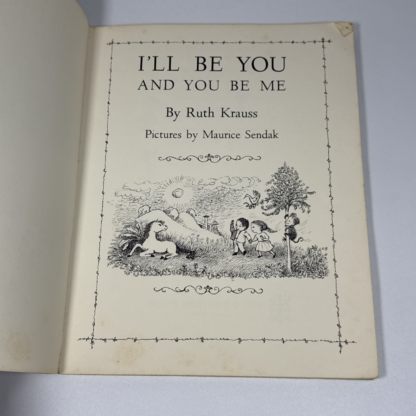 I’ll Be You and You Be Me Ruth Krauss Maurice Sendak 1973 Paperback Vintage
