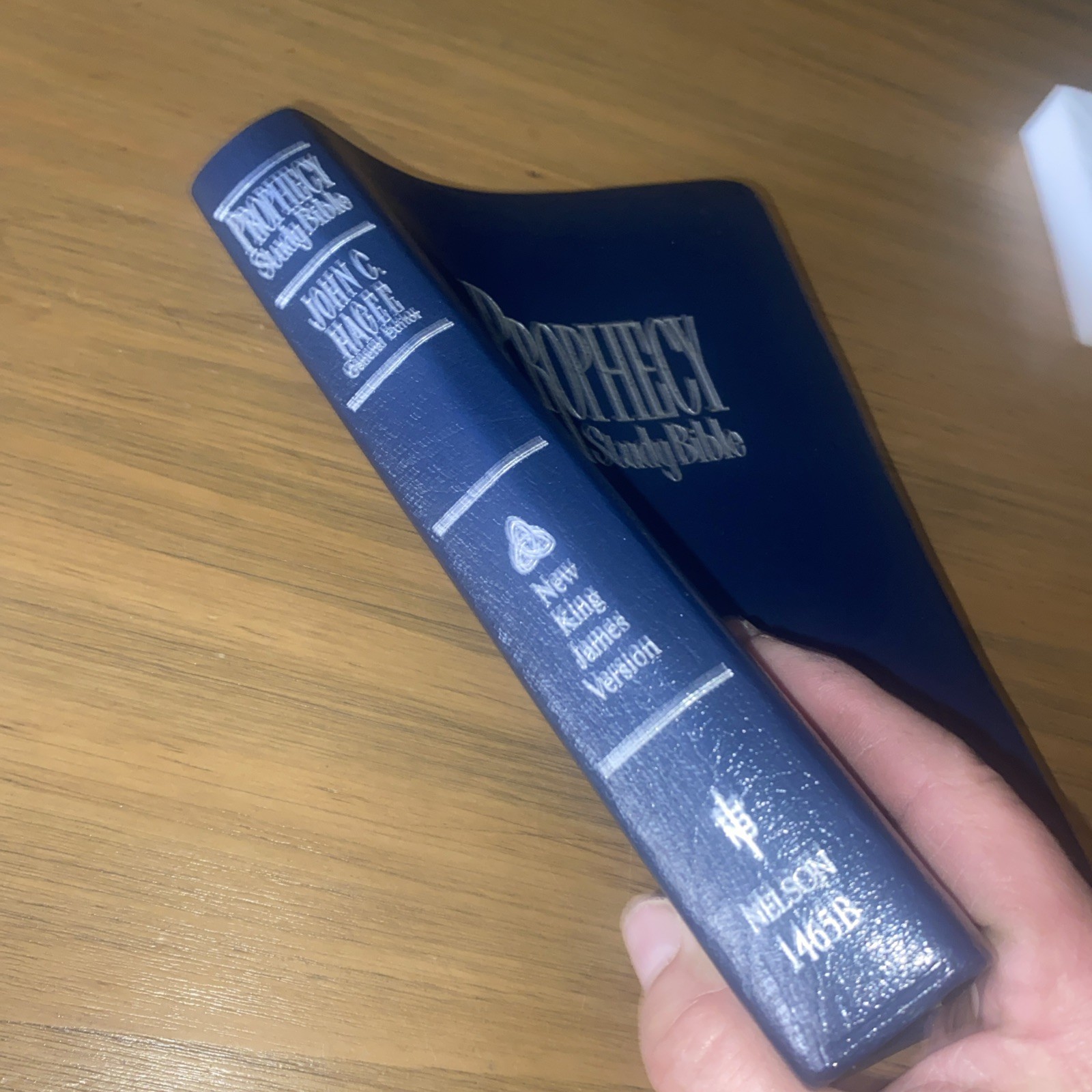 PROPHECY STUDY BIBLE NKJV NELSON 1465B GENUINE BONDED LEATHER JOHN HAGEE INDEXED