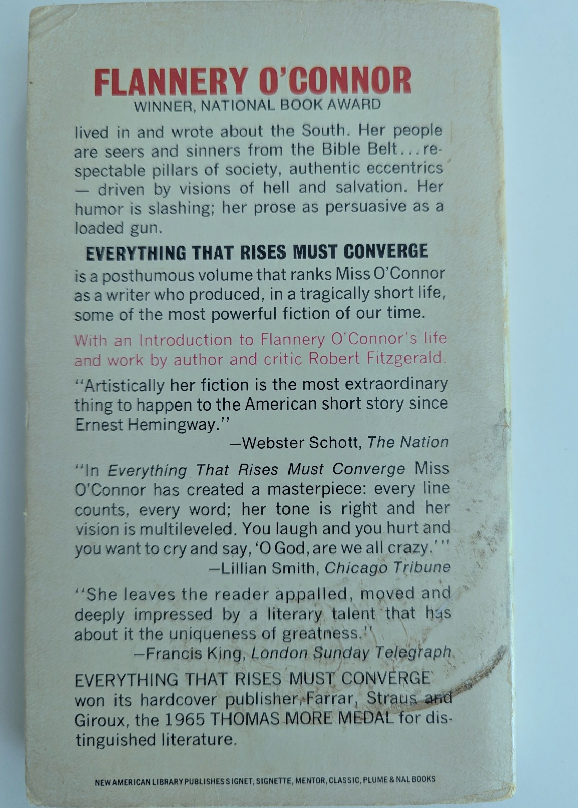 2 Flannery O’Connor, Everything That Rises Must Converge (1967), Gooch biography