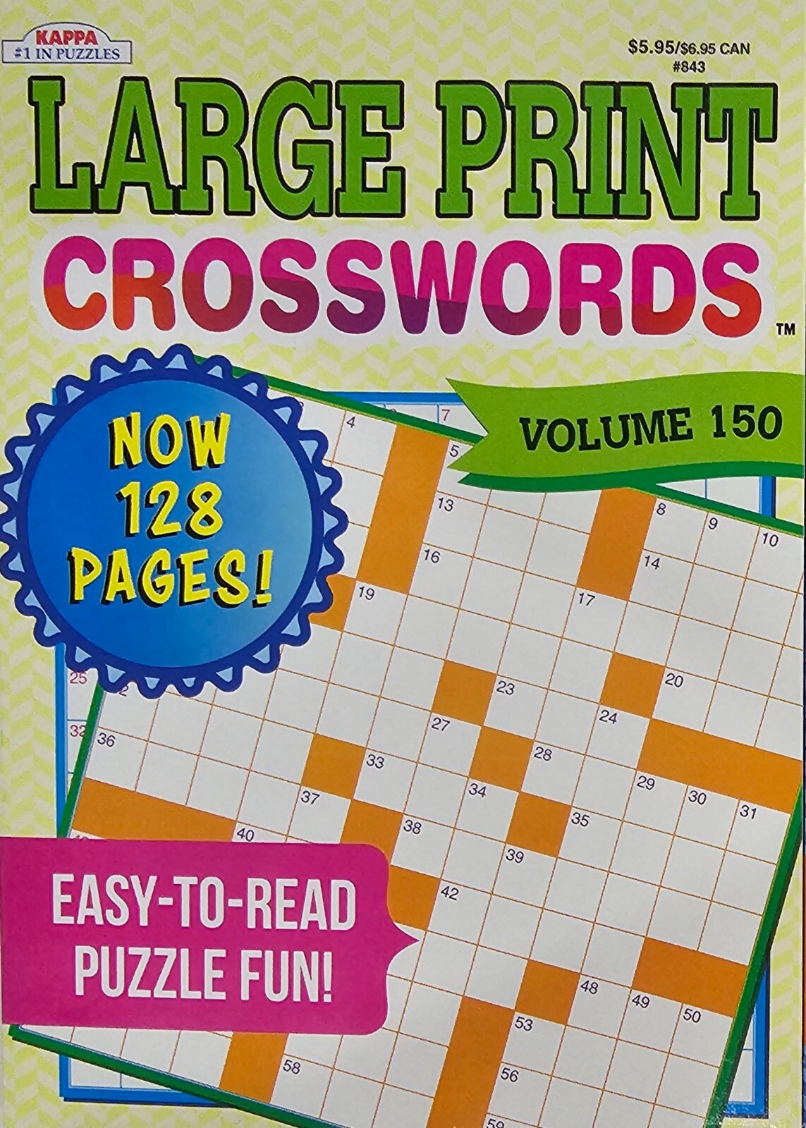 Kappa Large Print Crosswords Puzzle Books, 32 Different Volumes to Select U-PICK