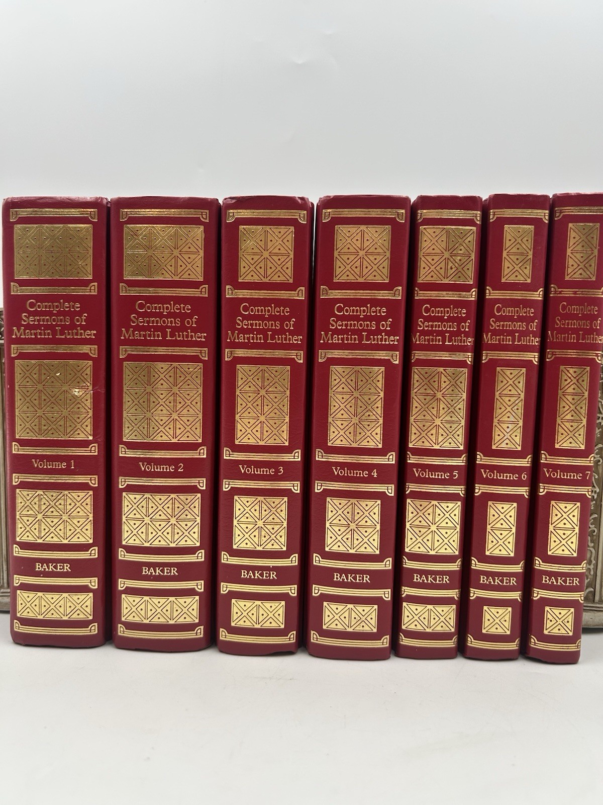 Complete Sermons of Martin Luther 7 Volumes Full Set Hardcover Red & Gold Baker