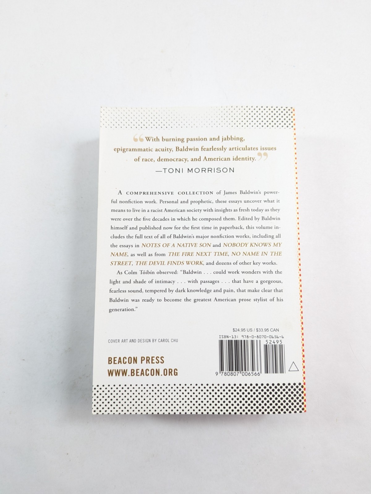 The Price of the Ticket Collected Nonfiction 1948–1985 by James Baldwin 1992 PB