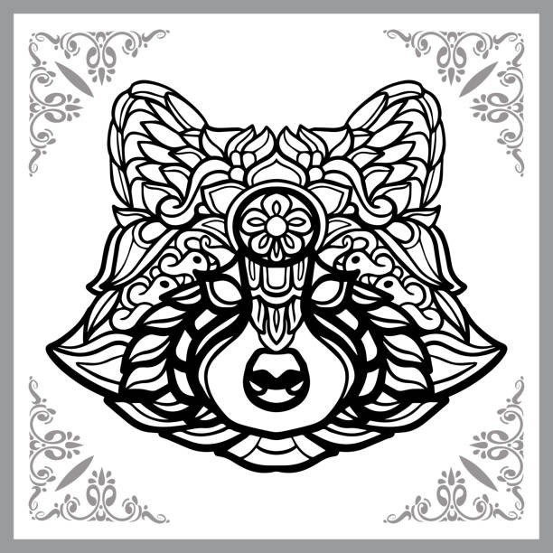 Raccoon and Friends Coloring Book 108 Pages 8.5 x 11 for All Ages