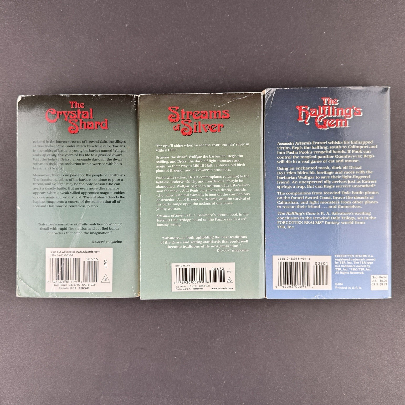 Forgotten Realms Icewind Dale Trilogy 1-3 R.A. Salvatore Paperback Set