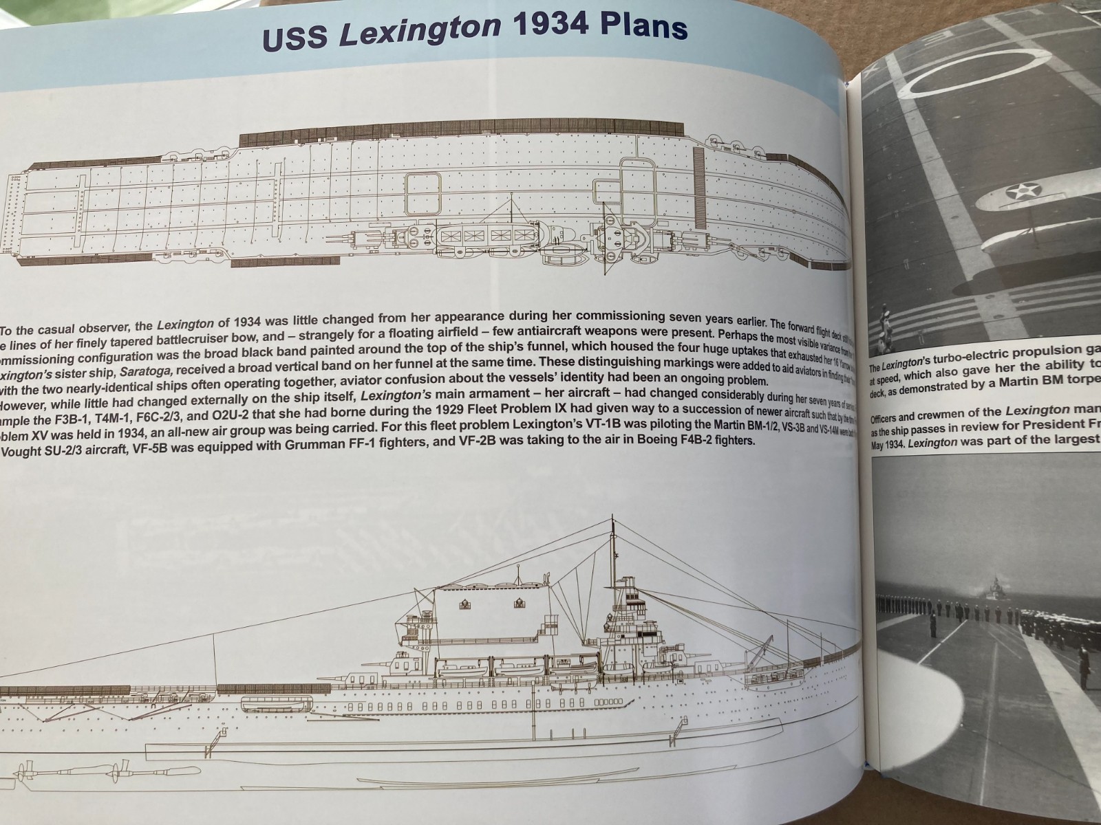 WWII USN Navy USS LEXINGTON CV-2 Aircraft Carrier Pacific Squadron at Sea Signal