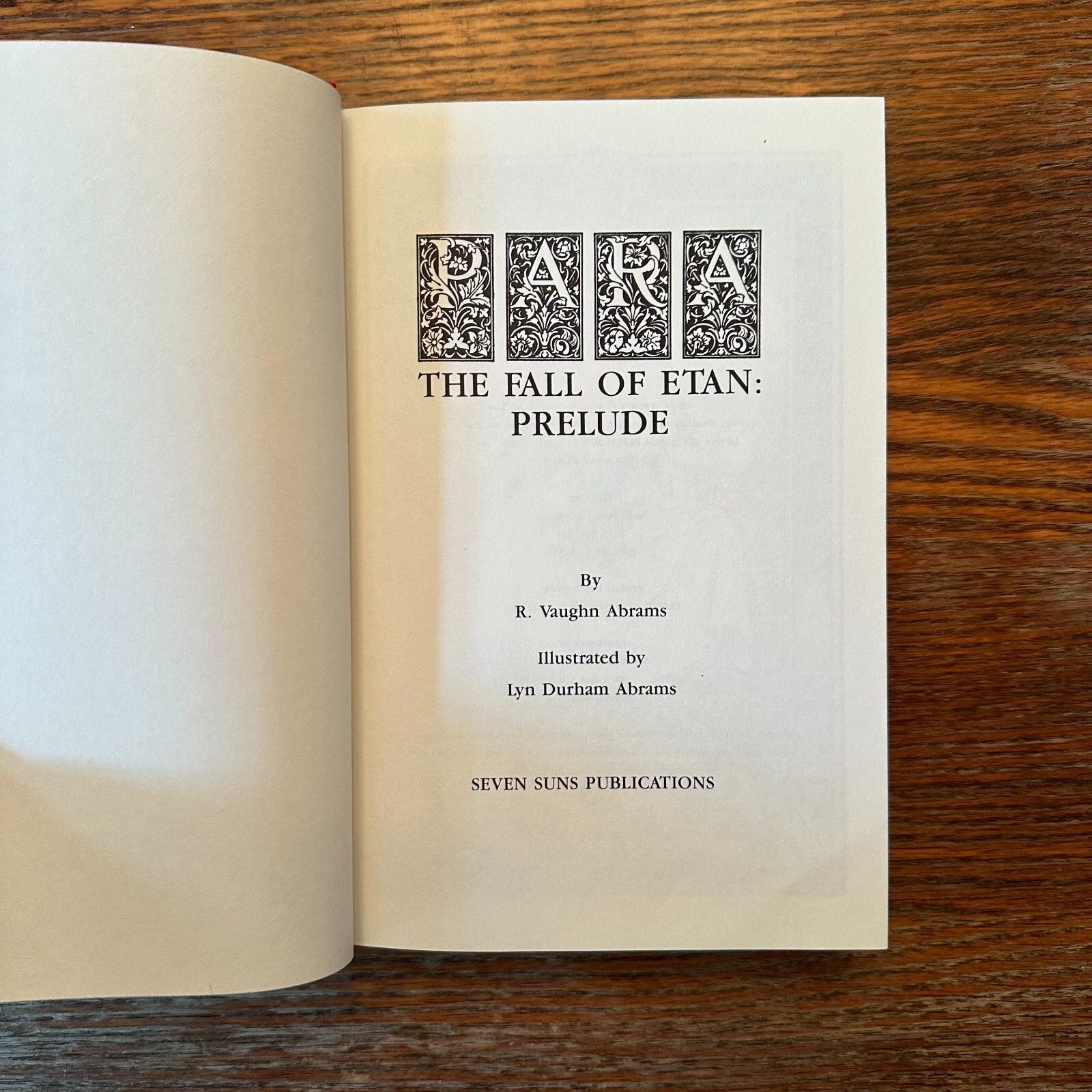 Para by R. Vaughn Abrams 1986 Seven Suns New Age Occult Rare Hardcover VG-