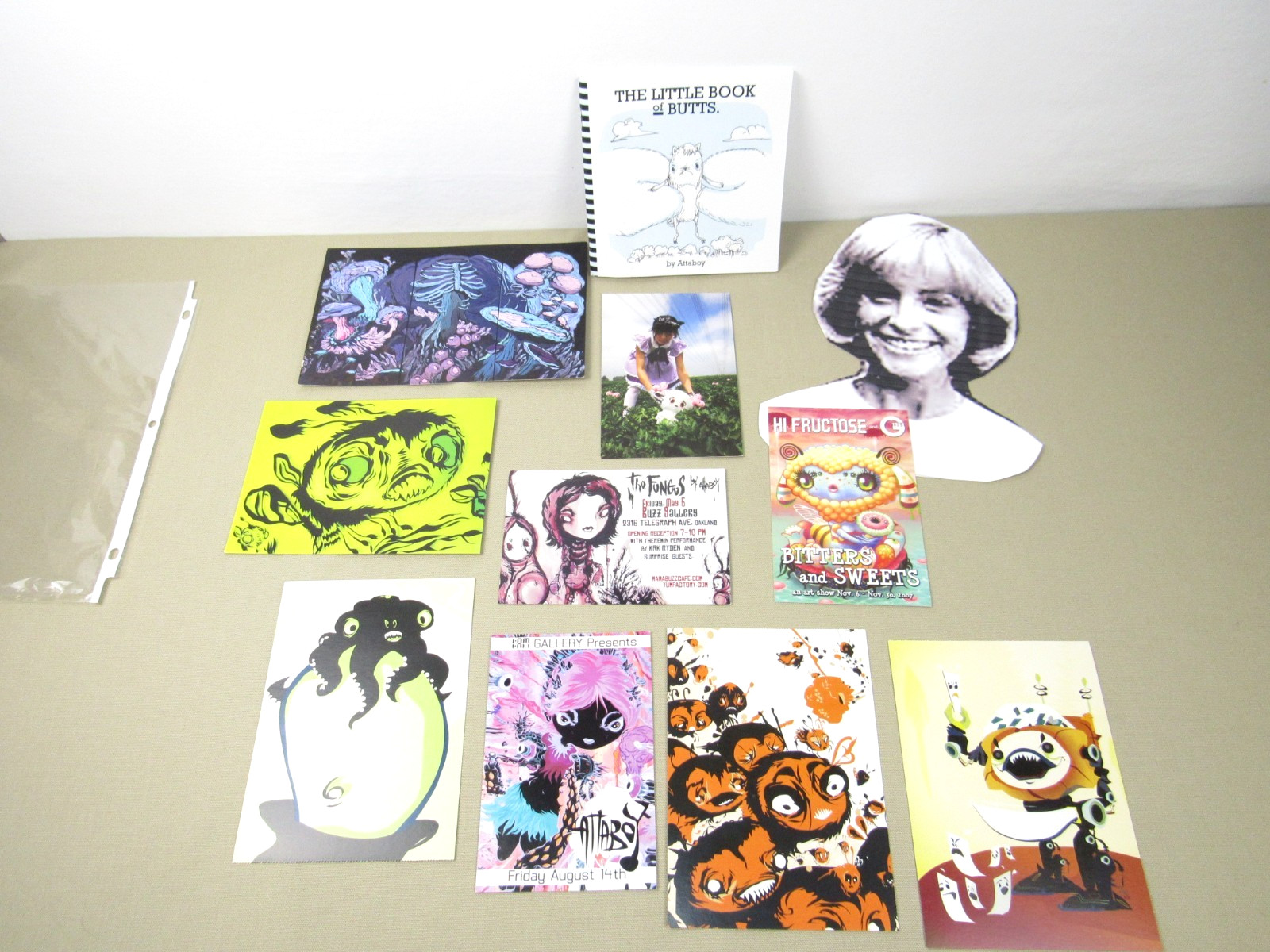 Rare Attaboy Artist Collectibles Lot Signed Book Postcards Fliers Photograph