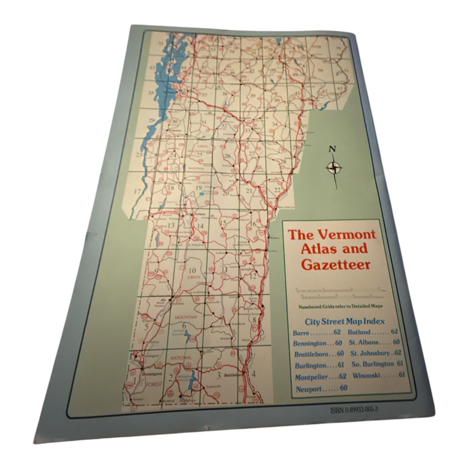 Vintage 1987 Delorme The Vermont Atlas and Gazetteer 7th Edition