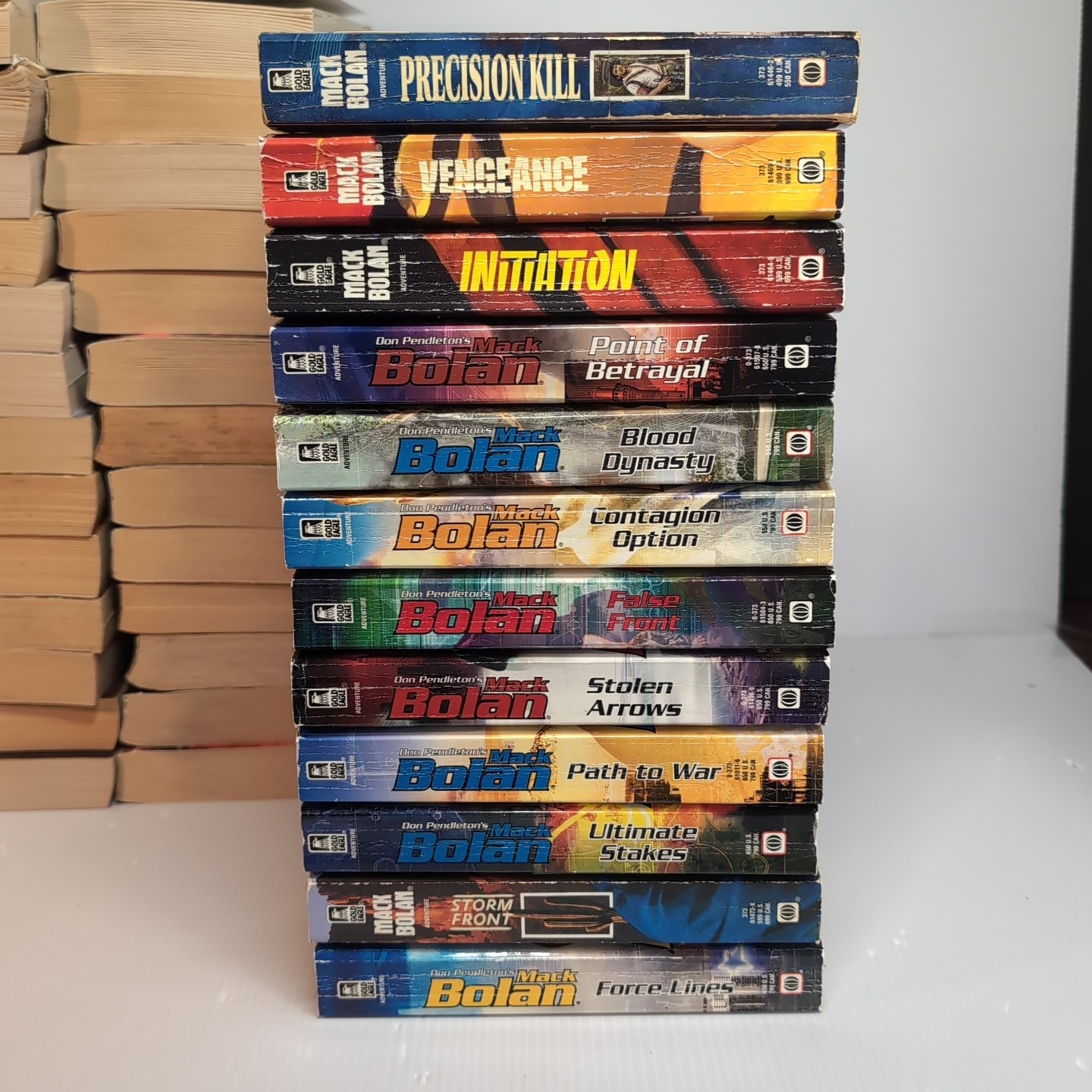 Lot Of 38 Super Mack Bolan Book First Edition Don Pendleton Action Adventure PB