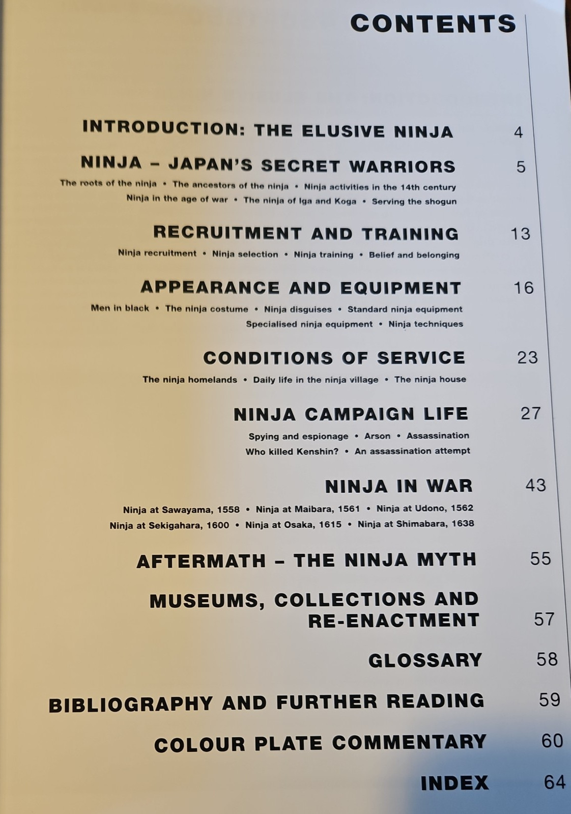 Warrior Series No. 64 Ninja AD 1460-1650 – Pre Owned – Minor Corner Ding