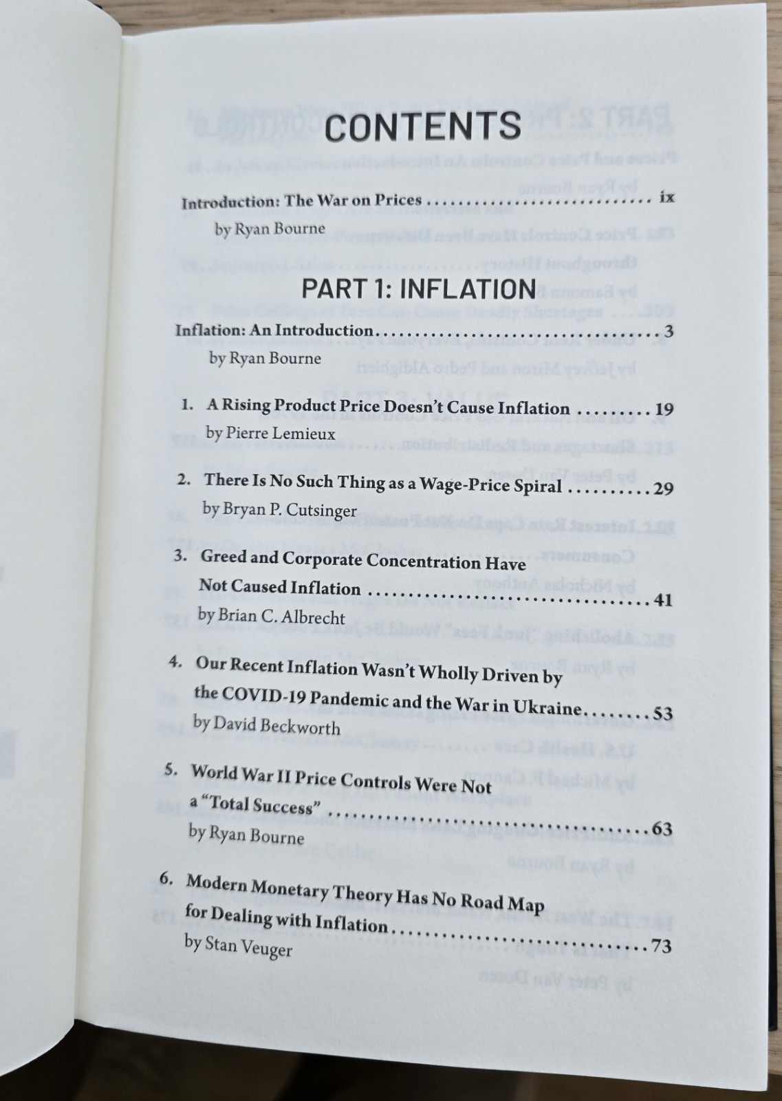 The War on Prices: Edited by Ryan A. Bourne – HC/DJ – ©2024 CATO Institute – New