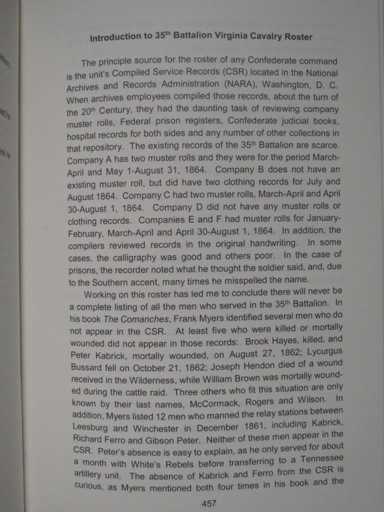 NONE WERE TRUER OR BRAVER – ELIJAH WHITE’S 35th BATTALION VIRGINIA CAVALRY -1ST
