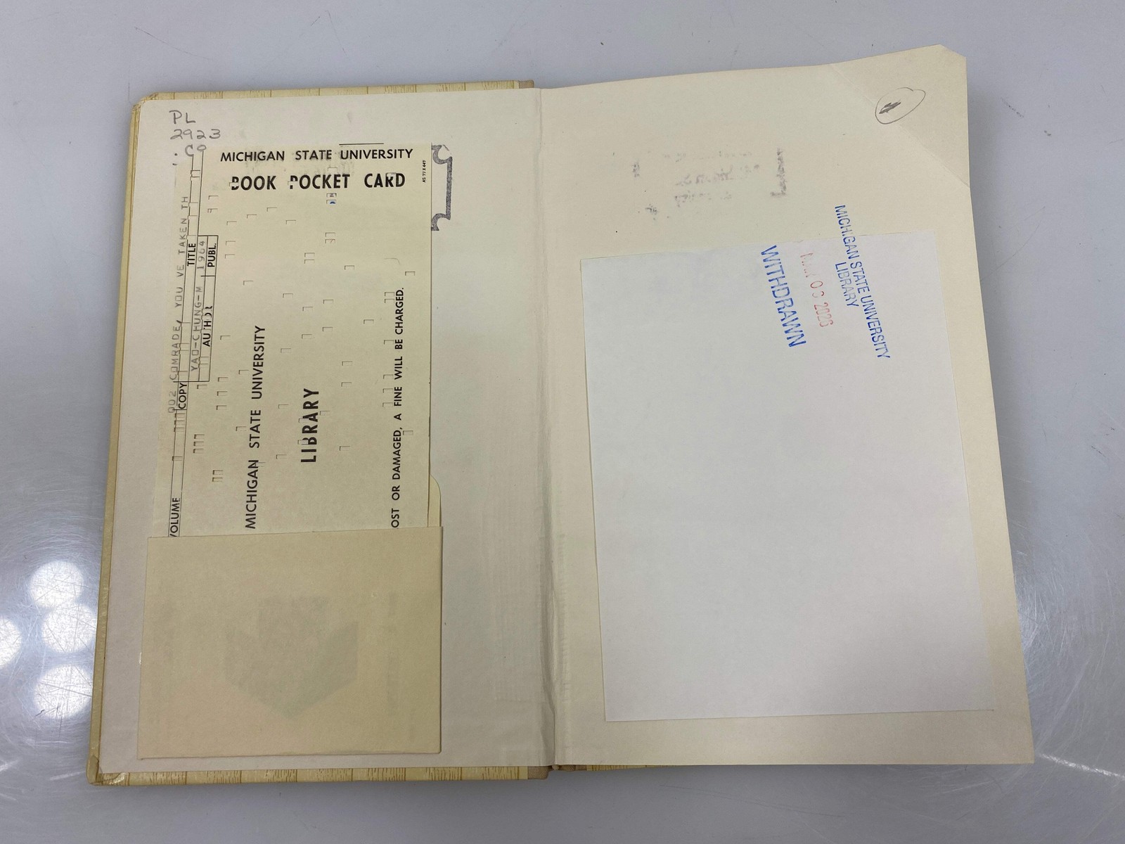 Comrade, You’ve Taken the Wrong Path! Yao/Chen Ex-library 2nd Ed. 1964 HC