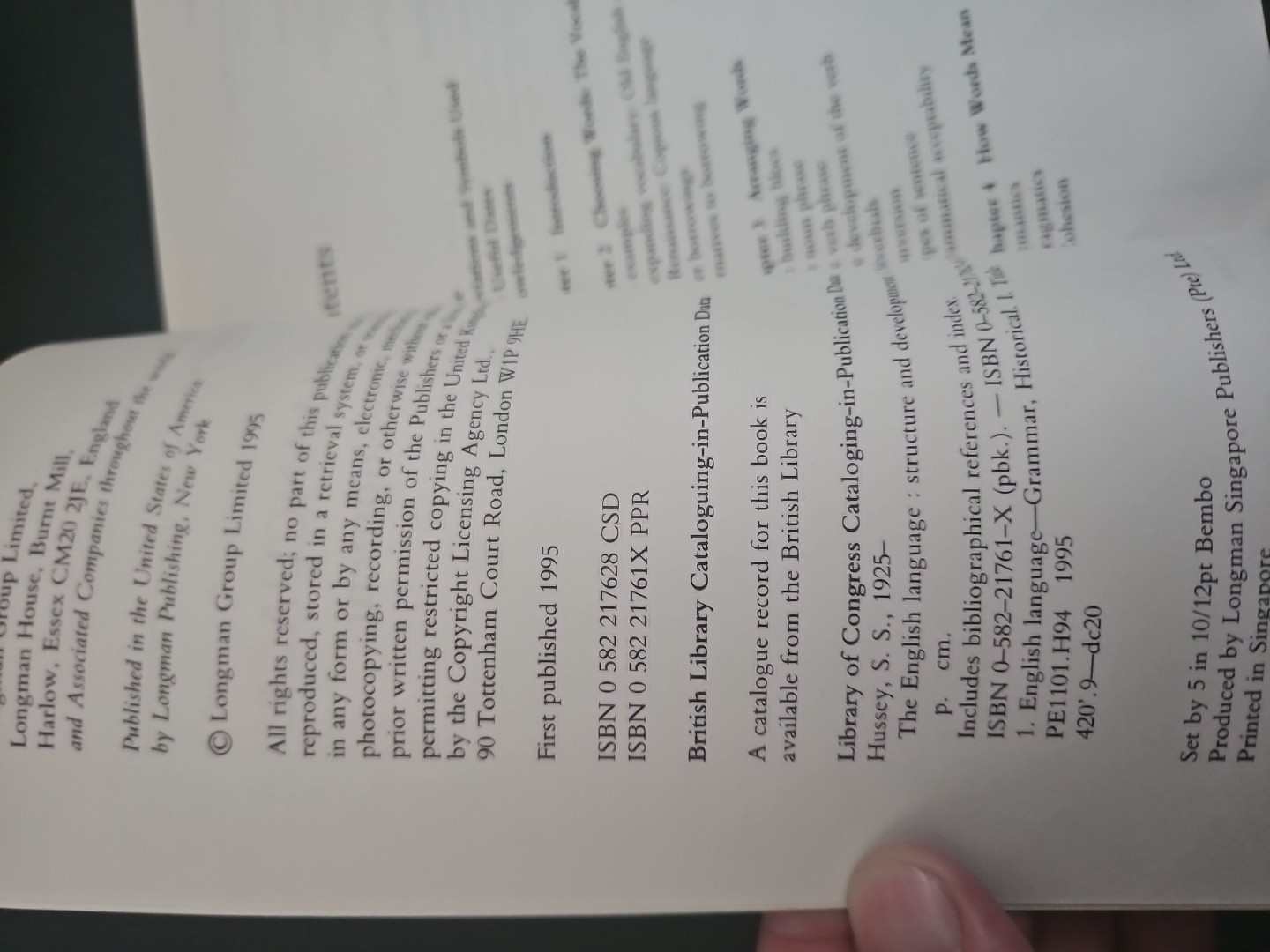 The English Language Structure & Development Stanley Hussey 1995 D7