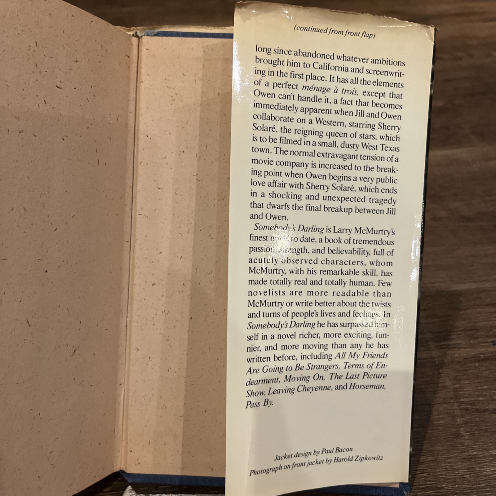 Somebody’s Darling by Larry McMurtry first edition
