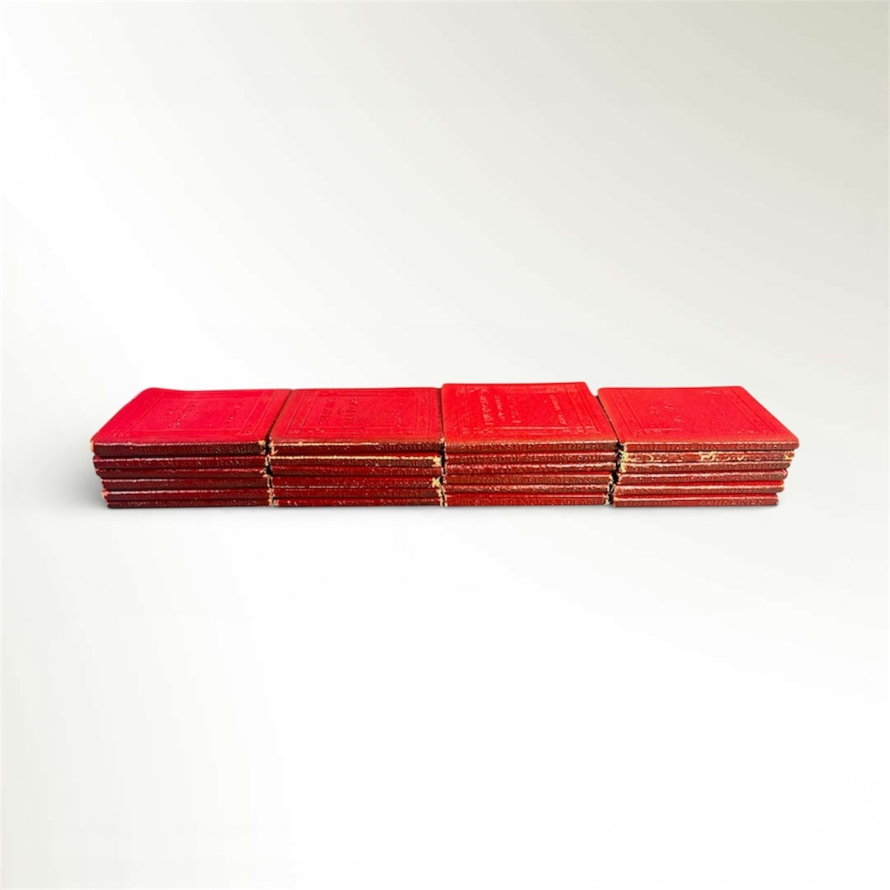 Antique Little Leather Library Miniature Books – Choose Your Title – Red Series