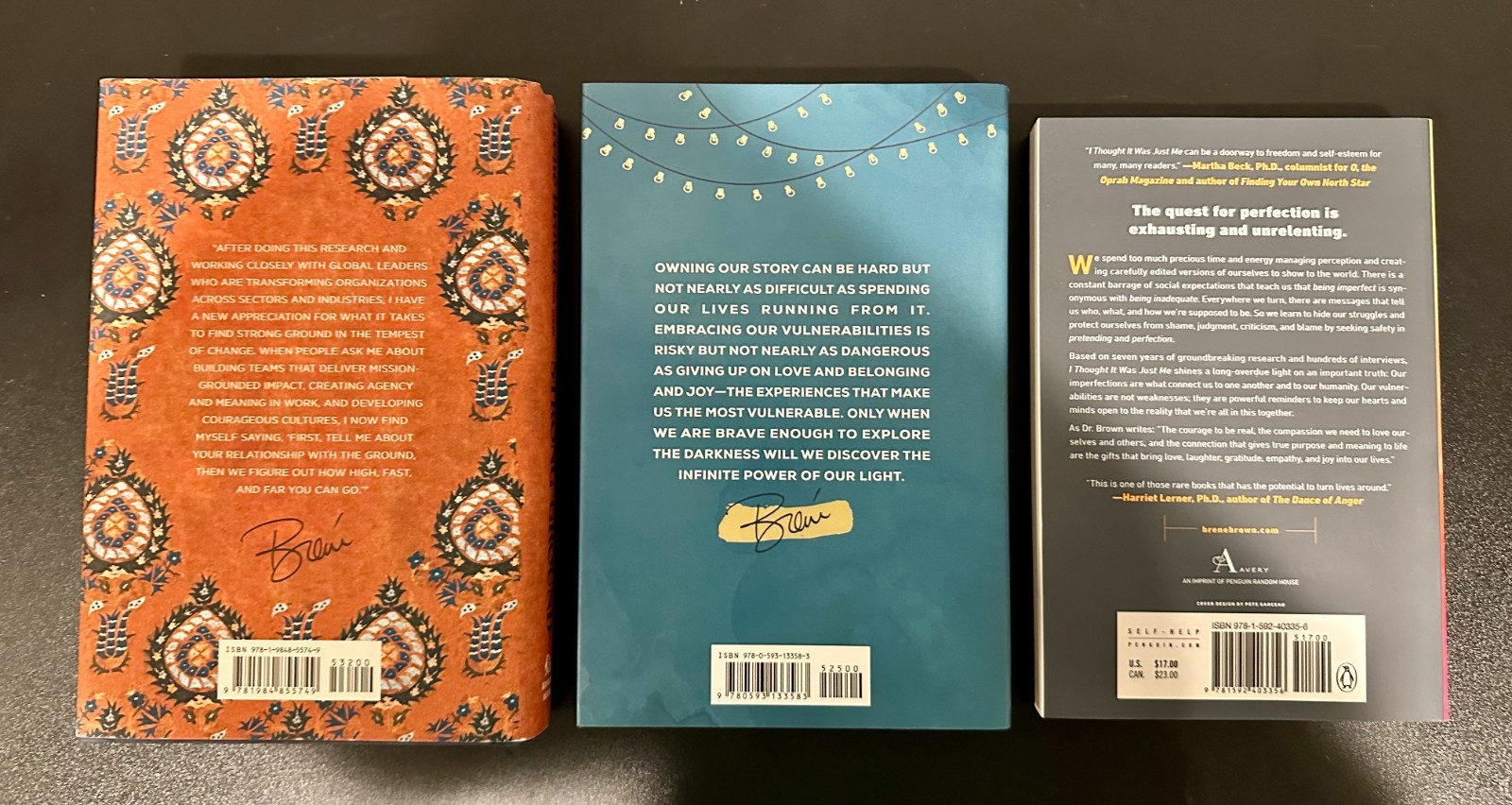 Strong Ground, The Gifts of Imperfection, I Thought It Was Just Me – Brene Brown