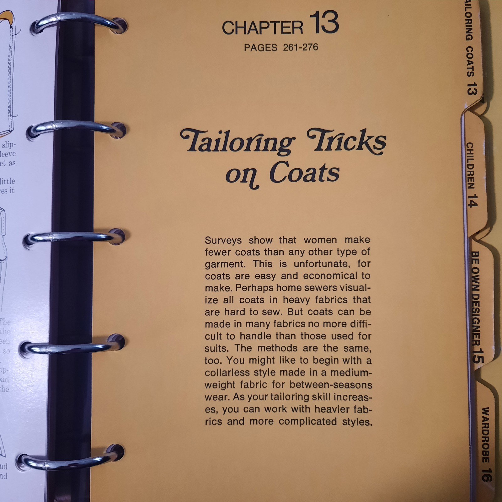 Vintage Better Homes and Gardens Sewing Book In 5 Ring Binder~1970~356 Pages