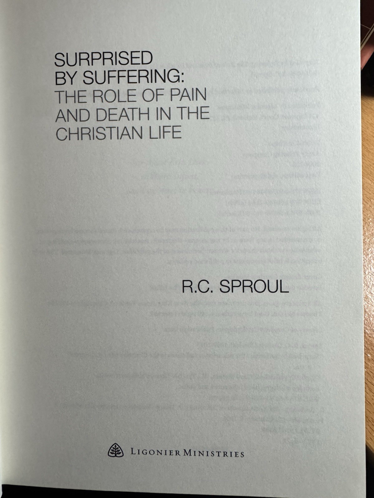Ligonier Ministries Surprised by Suffering R.C. Sproul Hardcover Revised Ed 2009