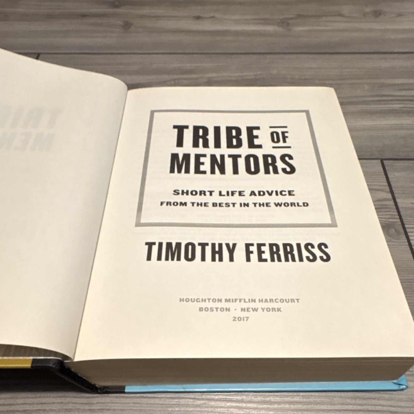Timothy Ferriss Tribe of Mentors Hardcover Self-Help Mentoring & Coaching