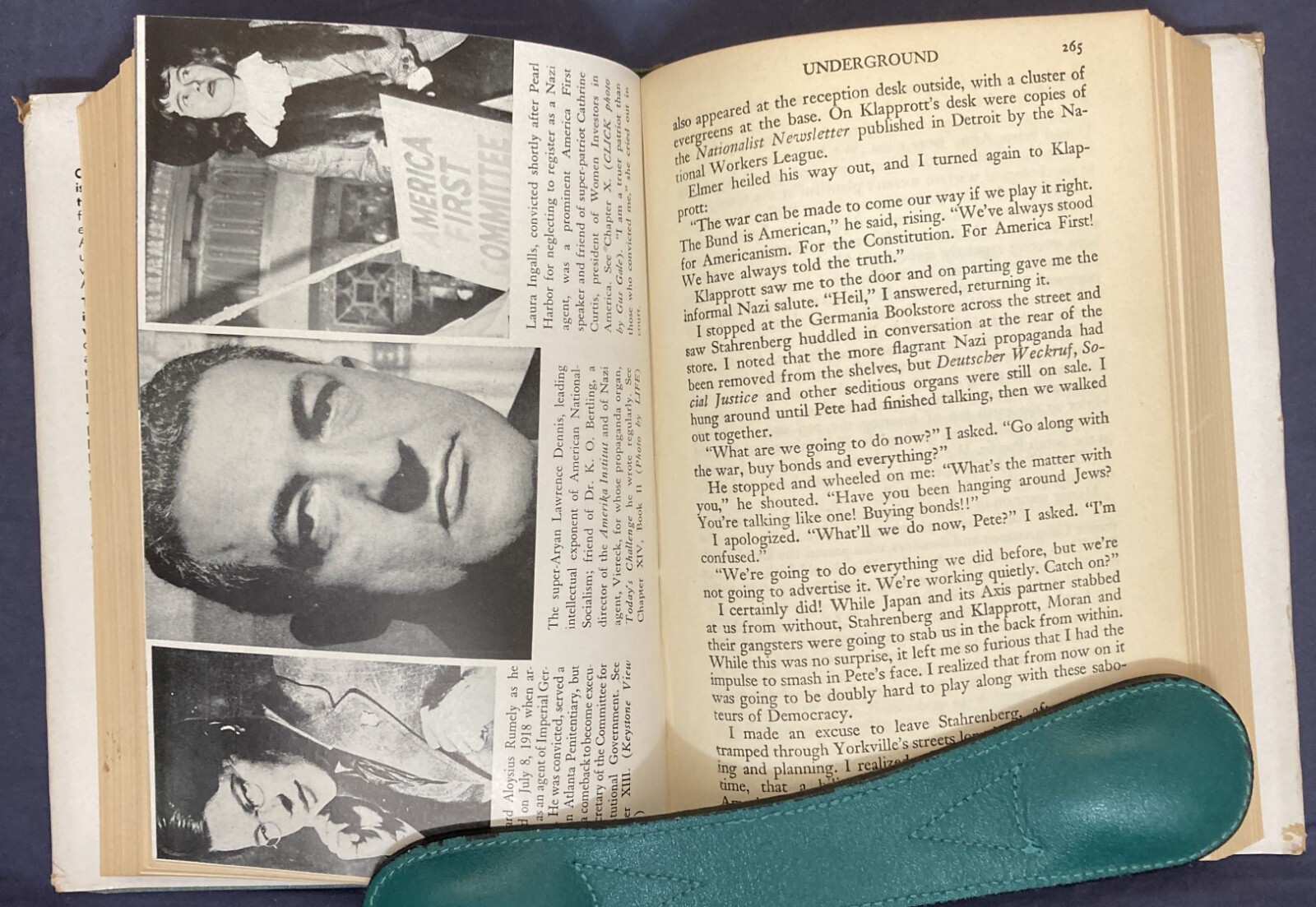 Under Cover: 4 Years in Nazi Underworld of America, Carlson, 1943, HB,VG, 250604