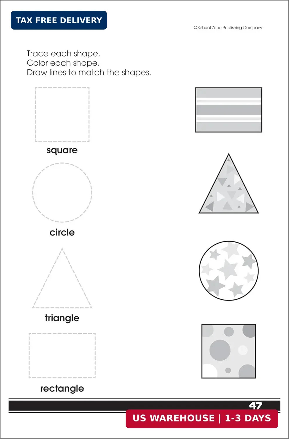 School Zone Get Ready for Math Workbook: 48 Pages, Kindergarten, 1st Grade, Numb