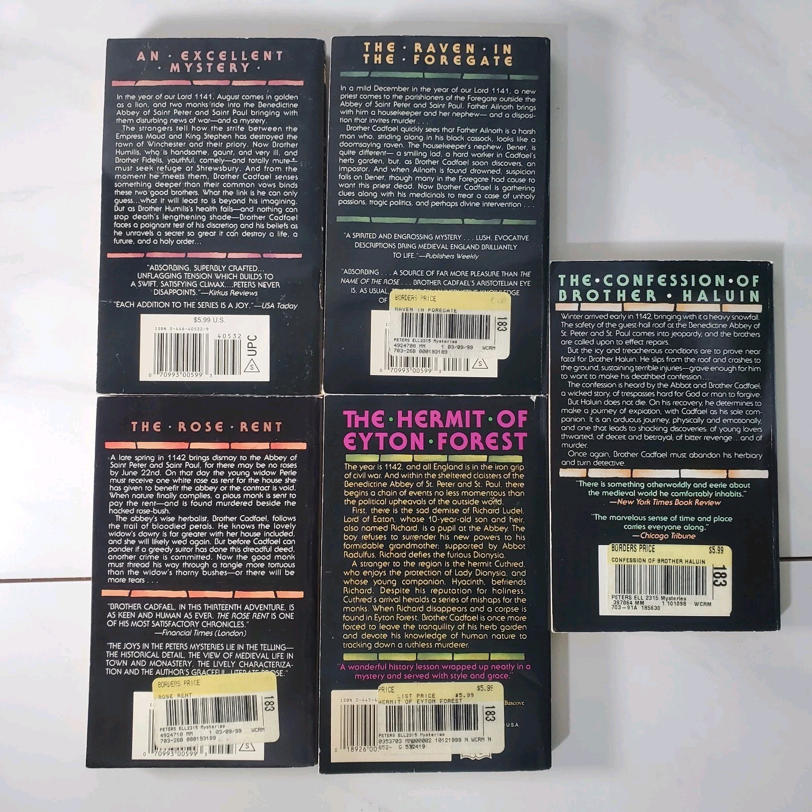 Ellis Peters Brother Cadfael Mystery Paperbacks Lot 20 Books