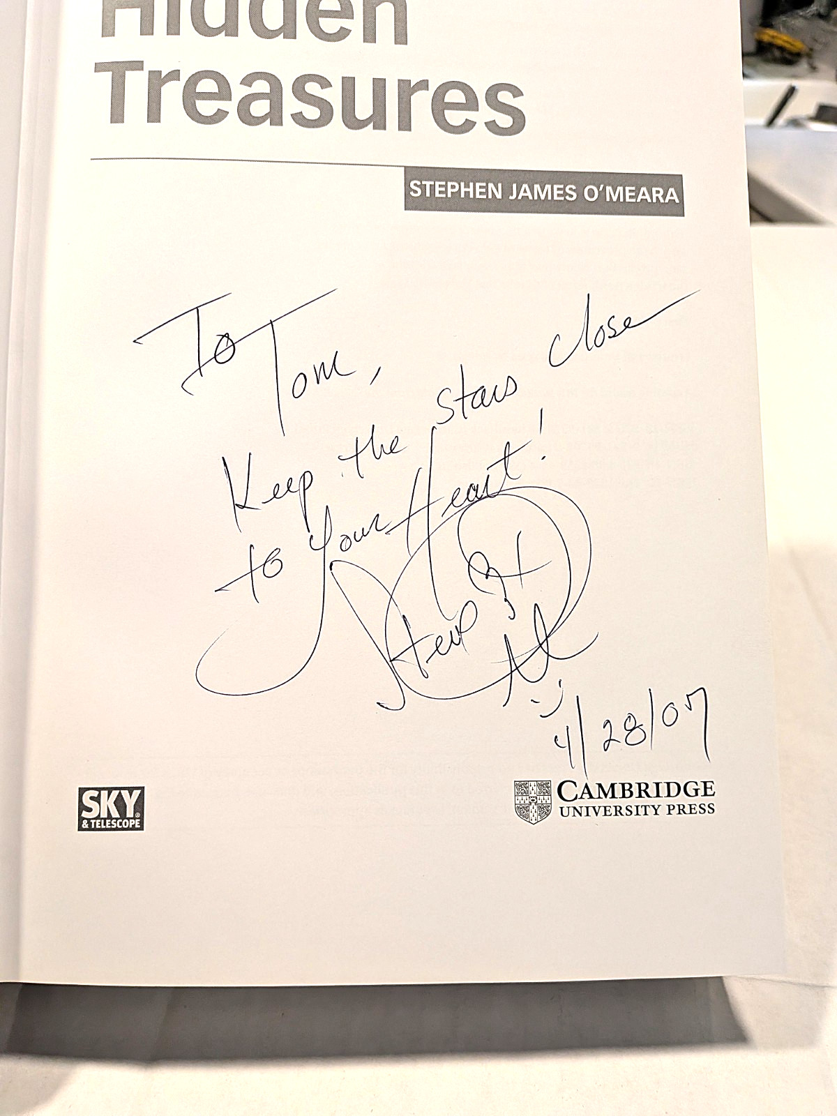Deep-Sky Companions Hidden Treasures HC 2007 Stephen James O’Meara Signed