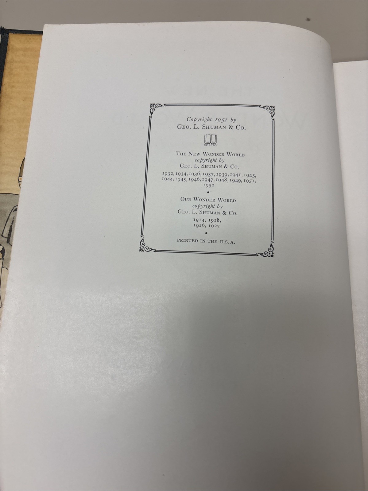The New Wonder World, a Library of Knowledge: ~RARE~Vintage 1941 Hard cover Book