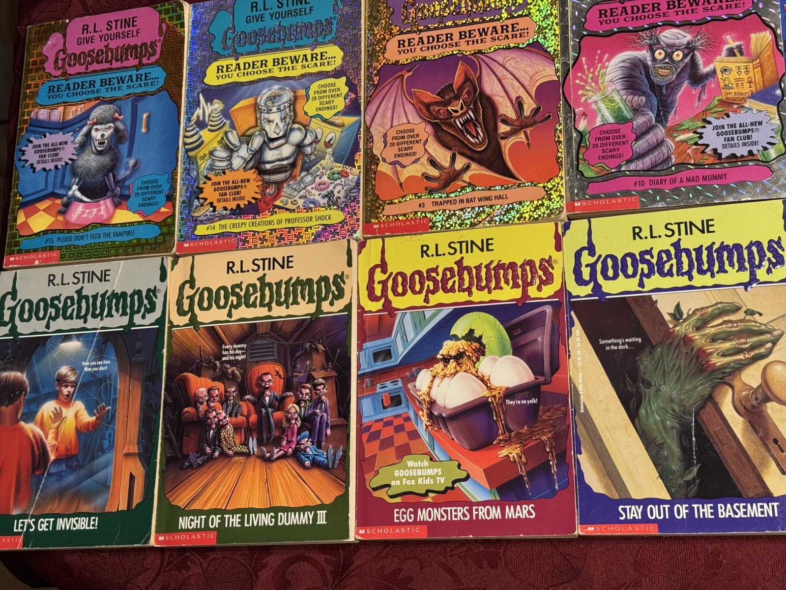 R.L. STINE GOOSEBUMPS LOT 17 BOOKS USED PRE OWNED PRE LOVED (READ DESCRIPTION) !