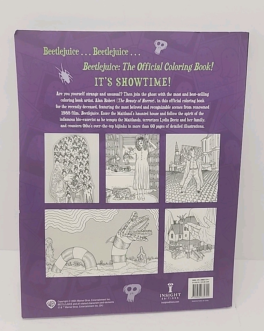 Beetlejuice : The Official Coloring Book, Paperback by Robert Alan, No Box