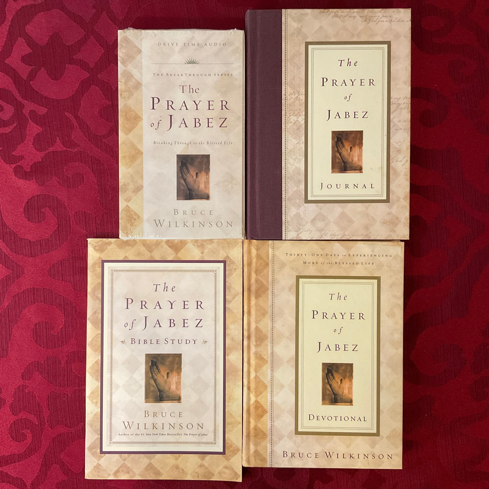 PRAYER OF JABEZ BOOK LOT}CASSETTE+JOURNAL+BIBLE STUDY+DEVOTIONAL*BRUCE WILKINSON