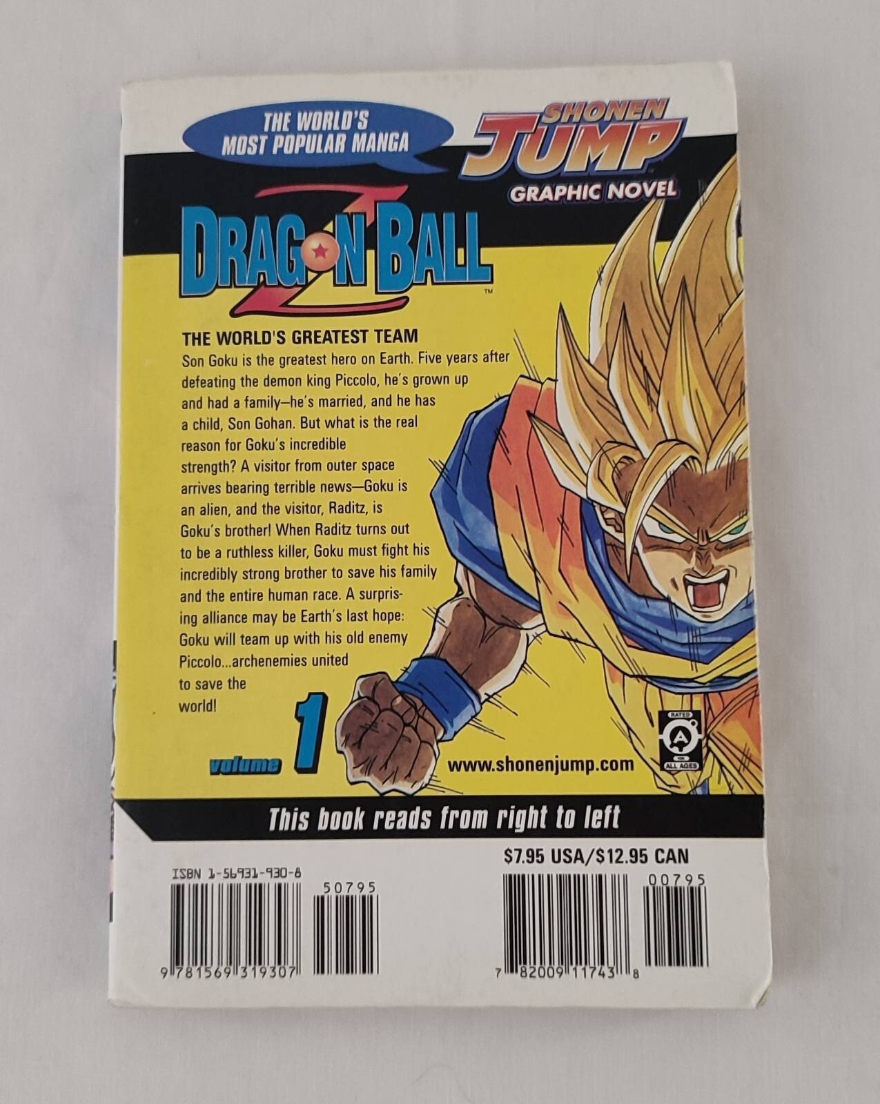 Dragon Ball Z Volume 1The Shonen Jump Graphic Novel Edition Akira Toriyama 2003