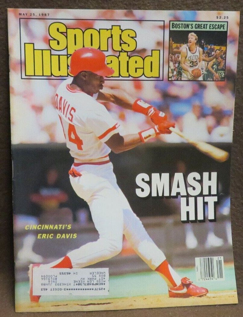 #2292 SPORTS ILLUSTRATED MAY 25 1987 ERIC DAVIS SMASH HIT