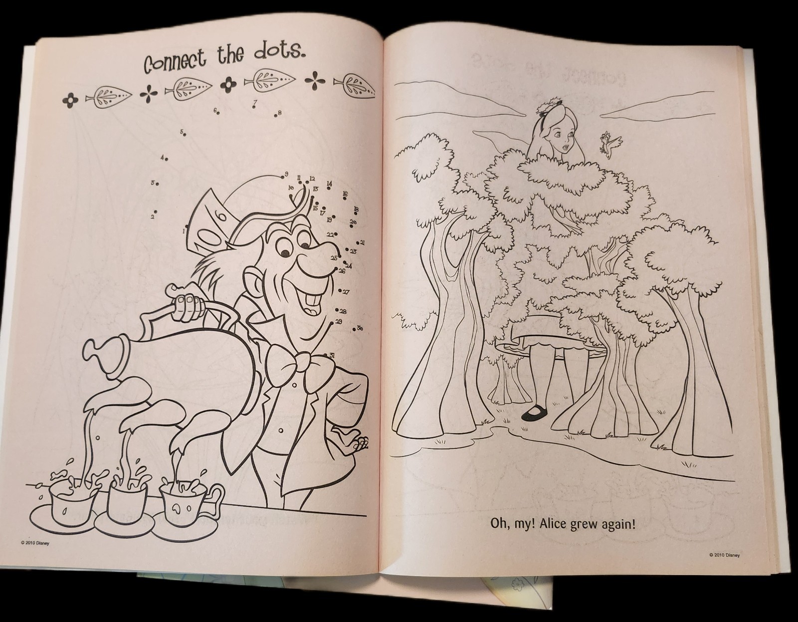 DISNEY ALICE IN WONDERLAND COLORING BOOKS (64 PAGES EACH) FREE SHIPPING USA