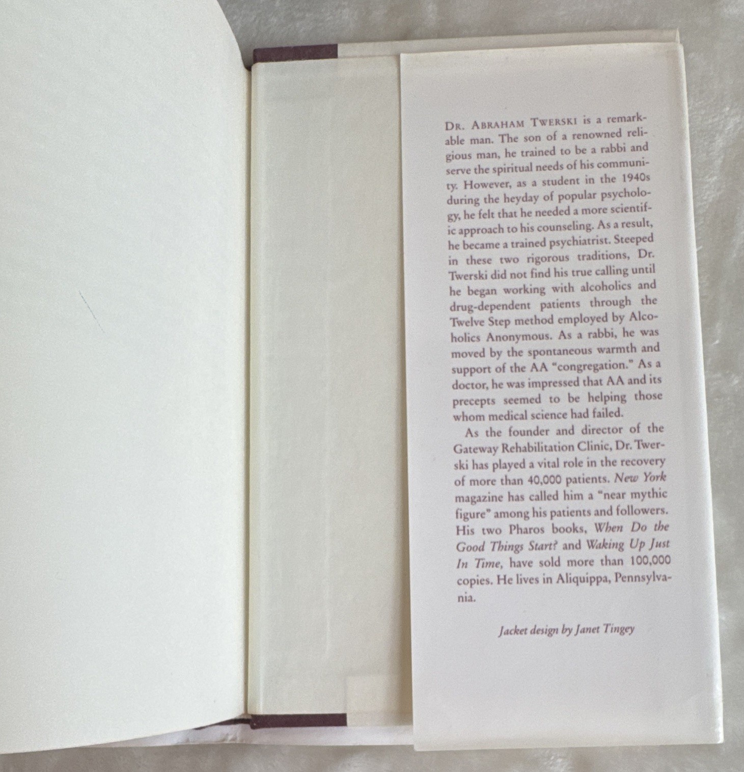 Abraham J. Twerski I’d Like to Call for Help 1991 Hardcover Pharos DJ