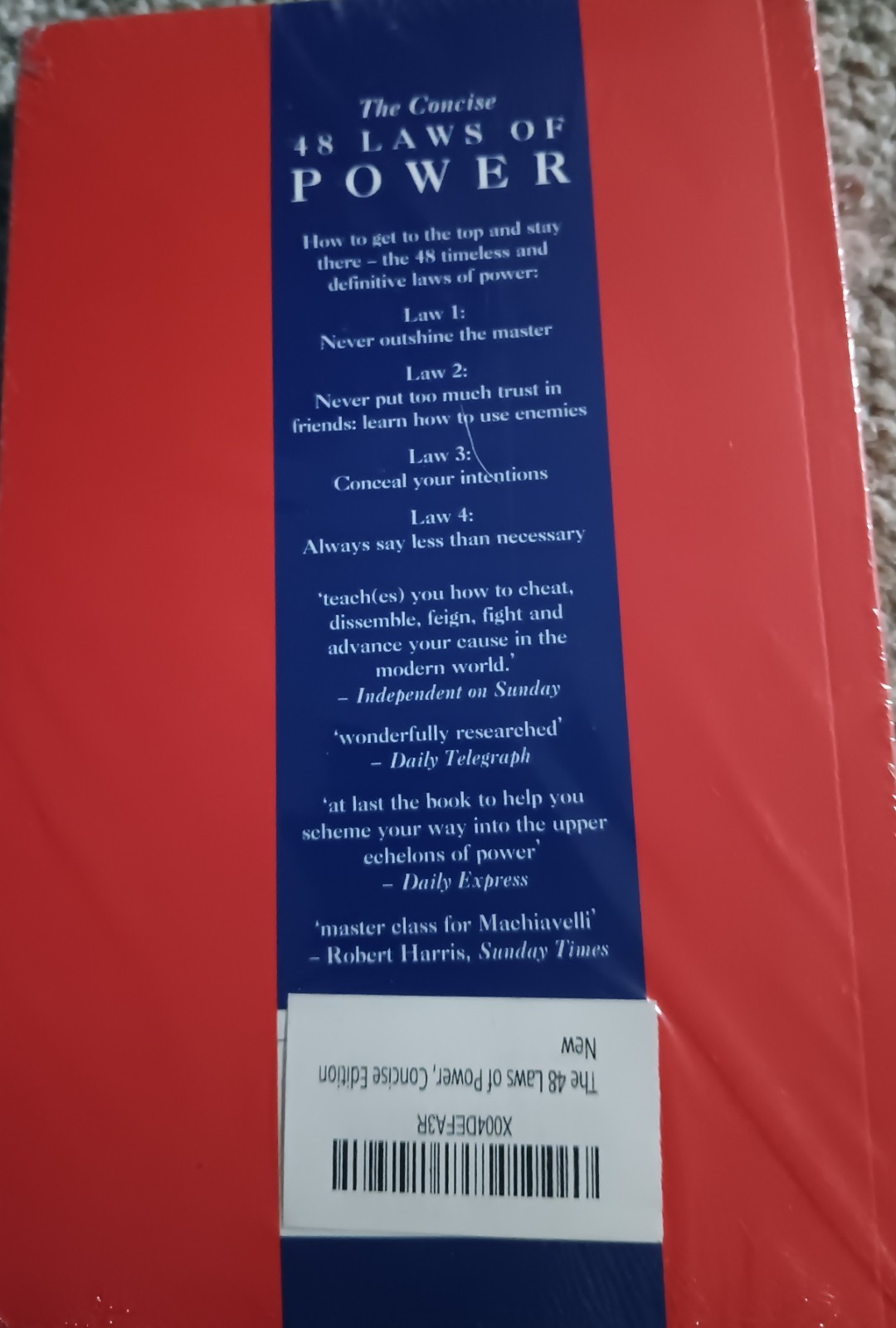 The 48 Laws of Power is a 1998 self-help book by Robert Greene New In Plastic